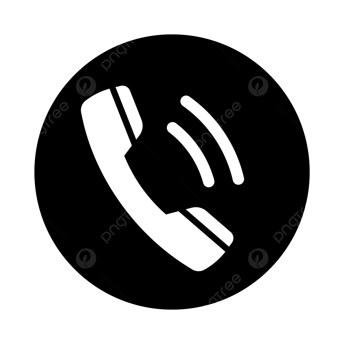pngtree phone icon in circle black png image_5994540